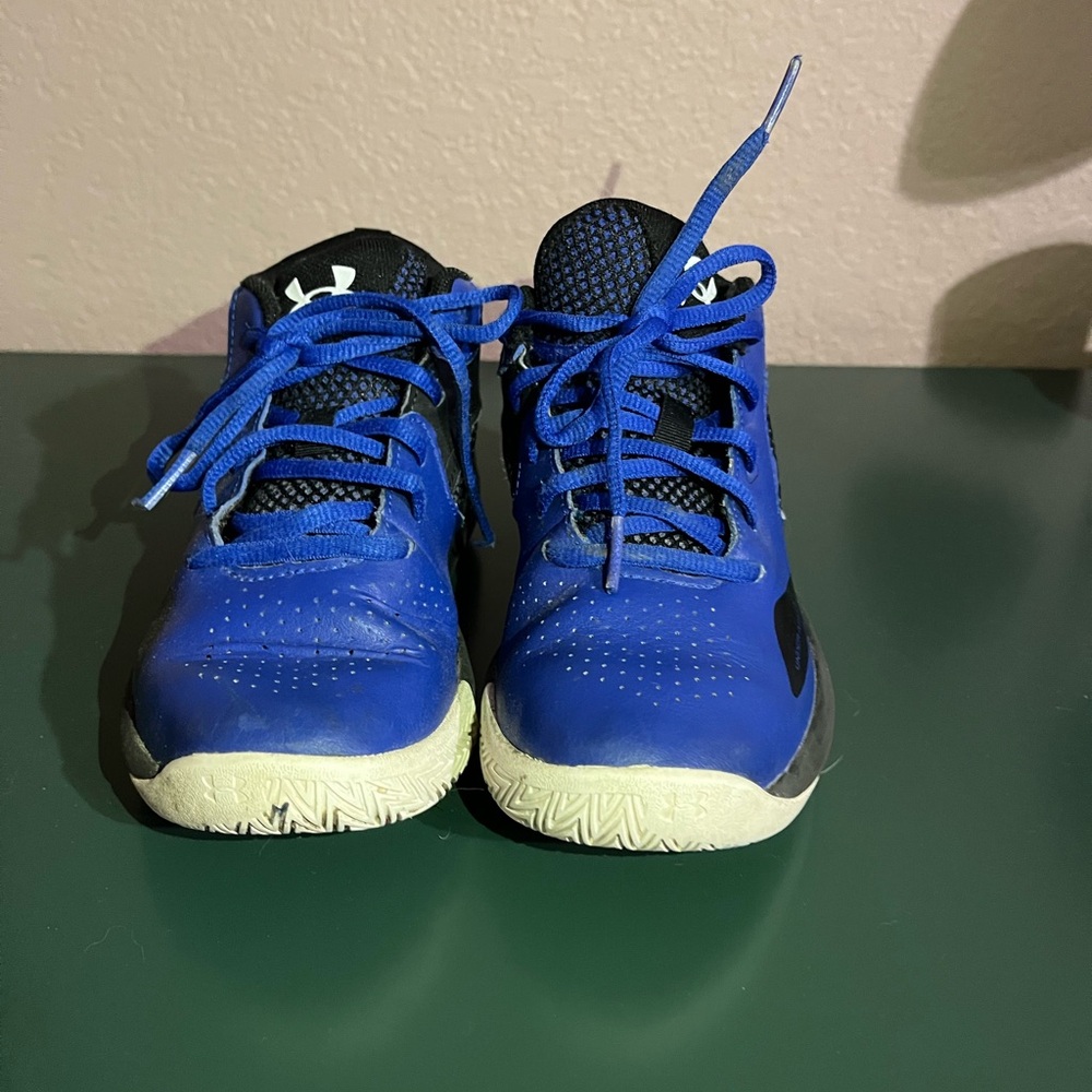 Under Armour Kids Royal Blue and Black Athletic Sneakers